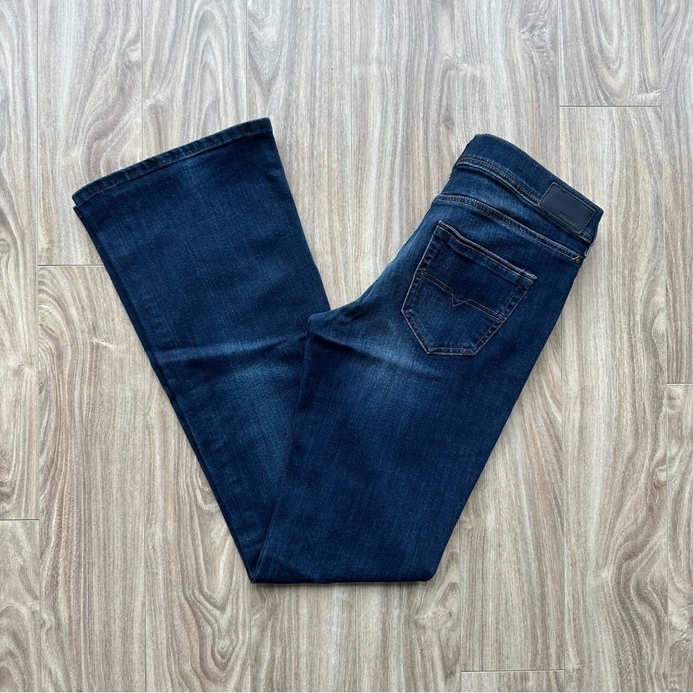 Women’s Edgy Diesel Lowleeh Slim Bootcut Low Waist Denim Jeans/Pants Size 29x32